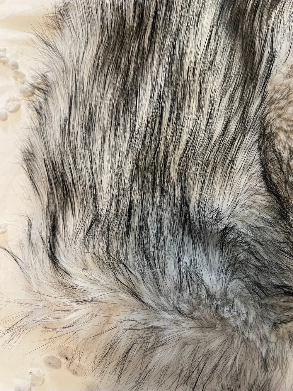 Gray Faux Fur Accent Pillow Covers - Set of 2 new